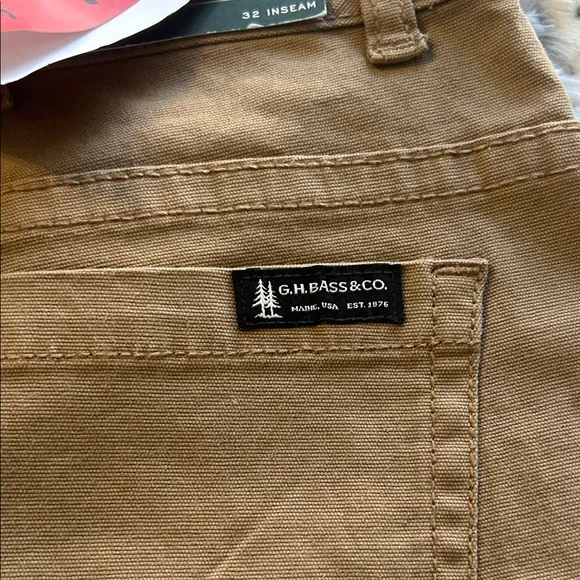 NWT G.H. Bass & Co. Men's Brown Pants Size 34/32 - Picture 8 of 10